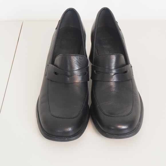 Camper Kiara Black Penny Leather Loafers Chunky Heel Women's EU 40 US 9 - Picture 2 of 12